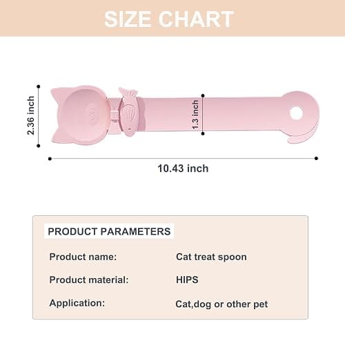 PETPAWLOVELY-1PCS Cat Treat Spoon Squeeze,Cat Strip Feeder spoon,Multi-Function Dispenser spoon,Easy Feeding Spoon for Licky Treats,Pet Food Spoon for Wet Food(Pink) thumbnail 2