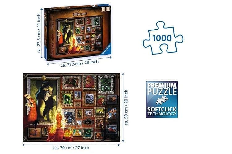 Ravensburger Disney Villainous: Scar 1000 Piece Jigsaw Puzzle for Adults - 16524 - Every Piece is Unique, Softclick Technology Means Pieces Fit Together Perfectly thumbnail 3