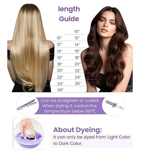 LaaVoo Tressen Extensions Echthaar Schwarz 70cm 140g Extensions Echthaar Tressen Doppelt Tressen Weft Extensions Echthaar Glatt #1 thumbnail 6