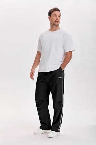 QJQ Men's Y2K Baggy Sweatpants Parachute Pants Wide Leg Vintage Track Pants Casual Streetwear thumbnail 5