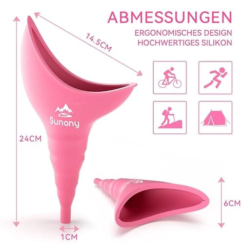 Urinella für Frauen, Weibliches Urinal Silikon Trichter Tragbares Urinal für Frauen Stehend Bis Pinkeltrichter Wiederverwendbarer Frauenurinal für Frauen, Outdoor, Aktivitäten, Camping thumbnail 2