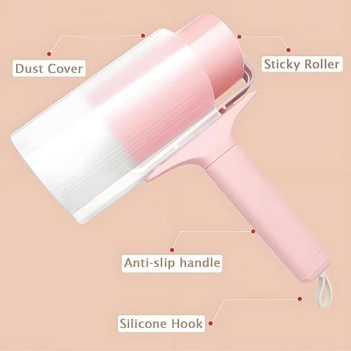 Reusable Lint Roller 2 Pack, Washable Sticky Lint Roller with Cover for Pet Hair, Portable Travel Lint Remover for Clothes, Purse, Furniture, Car, Large Mini Lint Brush for Home and Travel (Pink) thumbnail 3