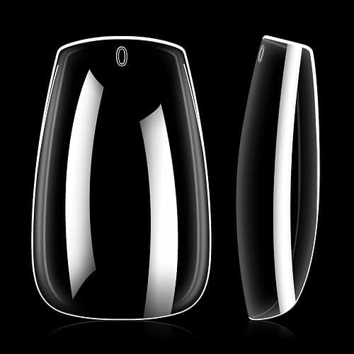 AILLSA Short Coffin Nails Clear Full Cover Nail Tips Medium Gel Fake Nails Tips for DIY Press on Nail Extension, 216PCS 12 Sizes False Acrylic Preshaped Gelly Soft Nail Tip for Women thumbnail 8