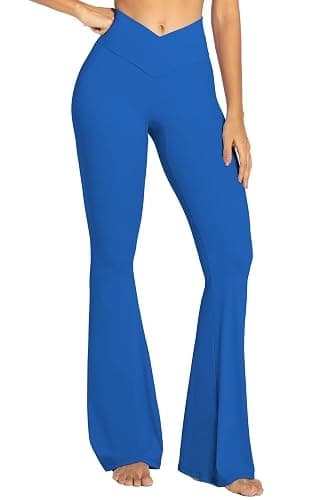 Sunzel Womens Flare Leggings No Front Seam Flare Yoga Pants with Tummy Control Crossover High Waist - 28" / 30" / 32" / 34" - Image 1