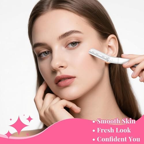 32-Pack Face Razors for Women – Dermaplane & Eyebrow Razor Set, 24 Long + 8 Short Precision Blades for Peach Fuzz Removal, Gentle Exfoliation, Ideal for Stocking Stuffers (Clear) thumbnail 8