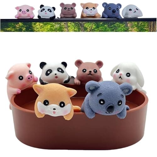 6PCS Car Navigator Screen Ornaments,Cute Animal Rear View Mirror Accessories, Funny Car Display Decoration, Car Accessories Interior for Women/Men Computer Monitor Decor,for Women Funny Gifts thumbnail 4