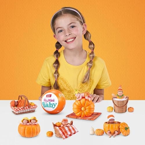 My Mini Baby Pumpkin Patch Series 1 (2 PACK) by ZURU – Collectible Mystery Capsule Baby Doll with Swaddle & Themed Accessory, Miniature Toy for Girls & Collectors. thumbnail 7