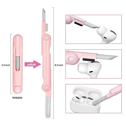 7-in-1 Electronic Cleaner Kit,Keyboard Cleaner,Laptop Cleaner Kit for Monitor, Cell Phone, Headset, Lego, Laptop Camera Lens (Pink) thumbnail 6