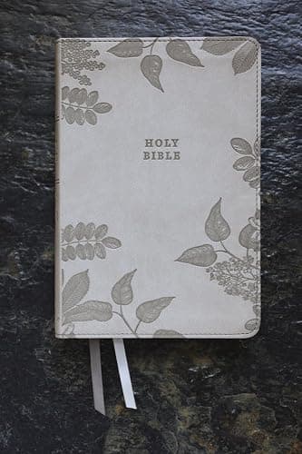 NIV, Compact Center-Column Reference Bible, Leathersoft, Stone, Red Letter, Thumb Indexed, Comfort Print thumbnail 2