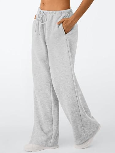 Trendy Queen Womens Wide Leg Sweatpants Baggy Drawstring Low Rise Lounge Pants 2026 Fall Joggers with Pockets thumbnail 4