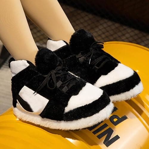 Elyora Warm Sneaker Slippers Anti Slip Soft Comfy House Shoes Plush Fuzzy Slide One Size Fits Most Bigfoot Gift Winter Fluffy Slides For Indoor Outdoor thumbnail 9