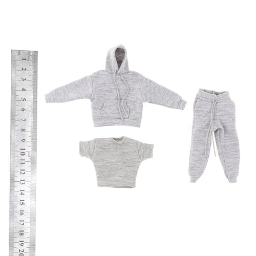 Yiju 3X 1:12 Man's Sweatshirt Outfit,1/12 Scale Figure Doll Clothes,Pants+Hoody Outfit Costume for 6 inch Action Figure Clothes Toy thumbnail 7