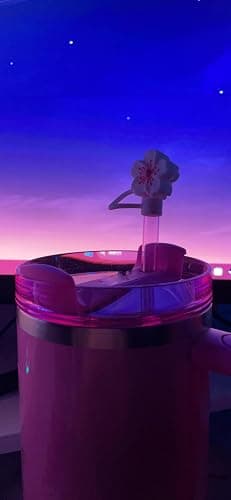 cherry blossom tumbler straw covers (pink) thumbnail 4