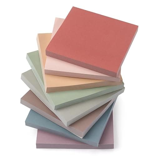 Osboo Sticky Notes 3x3 Self-Stick Notes Pads with 8 Morandi Colors, Easy to Post for Office, School, Home, 8 Pads/Pack, 80 Sheets/Pad - Image 1