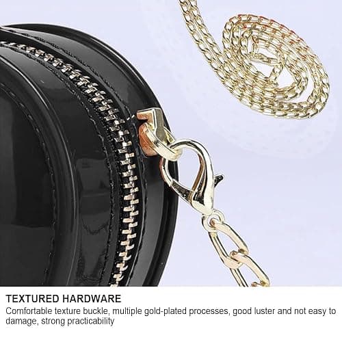 Canpto Girls Crossbody Purse Cute Heart-shaped Shoulder Kid Bag Lacquer Leather Princess Bag for Little Girls thumbnail 5
