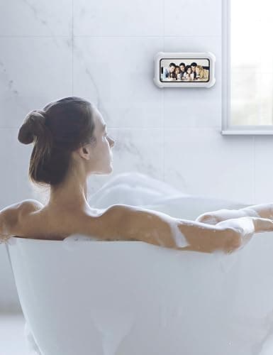 Lamicall Shower Phone Holder Waterproof - 480° Rotatable Retractable Adjustable Shower iPhone Case Holder, Bathroom Wall Phone Mount Stand Water Proof Anti Fog Case, Accessories for 4-7" Cellphones thumbnail 7