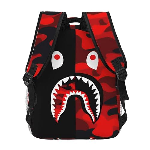 Vkaxopt Backpack Shark Teeth Camo Backpacks Travel Laptop Daypack Big Capacity Bookbag Fashion Durable Back Pack for Men and Women-StyleSH thumbnail 4