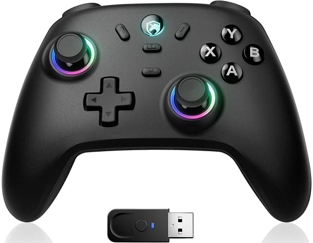 ECHTPower Wireless PC Gaming Controller - Hall Effect Joystick, 2.4G & Wired 1000Hz Polling Rate, 800mAh Battery, Adjustable Turbo/Vibration - for PC/Switch/iOS/Android - Image 1