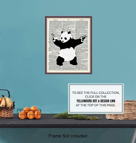 Banksy shooting panda unframed poster thumbnail 6