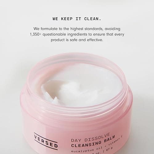Versed Day Dissolve Cleansing Balm - Makeup Melting Balm Infused with Vitamin E + Eucalyptus Oil to Calm Skin - Oil Based Double Cleanser with Avocado + Jojoba Oil (2.3 oz) thumbnail 11