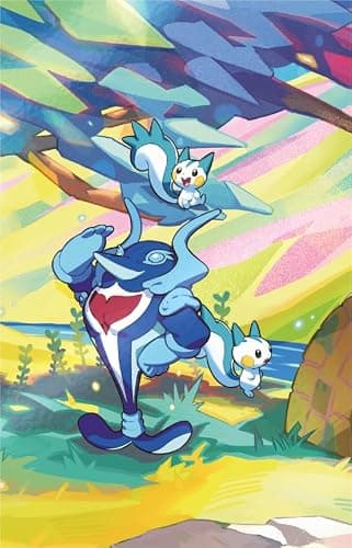 Pokémon TCG: Vibrant Paldea Mini Tin – Palafin & Pachirisu (2 Booster Packs, 1 Sticker Sheet) thumbnail 4