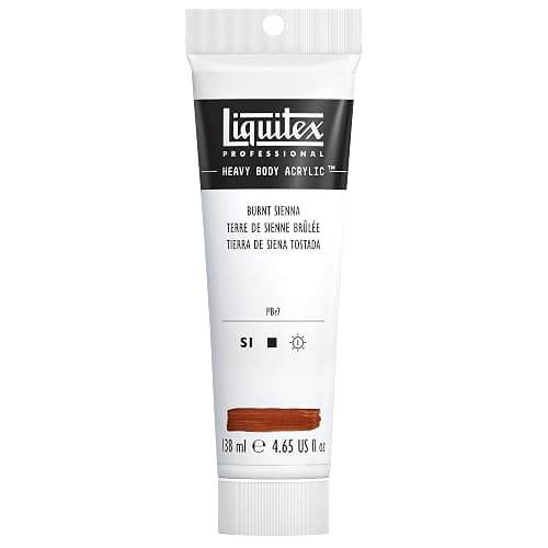 Liquitex Heavy Body Acrylic Paint, 4.65-oz Tube, Burnt Sienna | High Viscosity, Pigment Rich, Ideal for Impasto & Texture, Satin Finish, Permanent Color, Crisp Brush Strokes & Knife Marks - Image 1