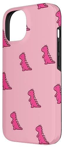 Cute Dinosaur Pink Baby Dino TRex In Pink For Women & Girls Case for iPhone 14 thumbnail 2