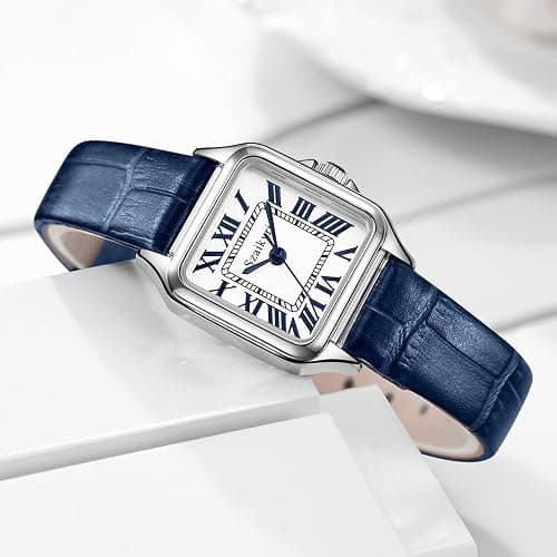 Szaikyri Classic Square Watch for Women Ladies Dress Watch | Water Resistant | Solid Stainless Steel Band | Dainty Vintage Design | Long-Last Vacuum Plating | Japanese Precise Movement thumbnail 3