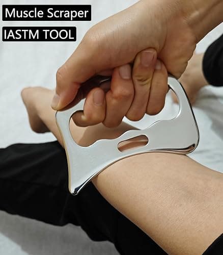 GYX COELE 4 IN 1muscle scraper Stainless Steel Gua Sha set Scraping Massage Tool,IASTM Tools, Great Soft Tissue Physical Therapy Used for Arms, Back, Legs, Neck thumbnail 2