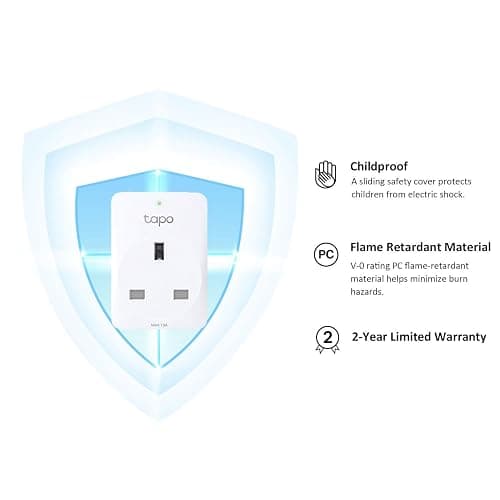 Tapo P100 (4-Pack) Smart Plug, Wi-Fi Plug, App Remote Control, Alexa Plug, Voice Control with Alexa & Google, Away Mode, Scheduling & Timer, Device Sharing, Easy Set Up, Multiple Safety Guarantees thumbnail 7