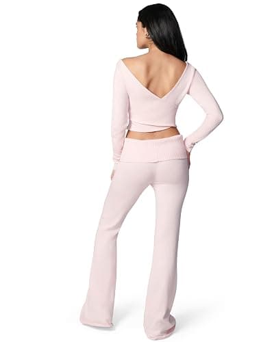 Florence by Mills Women's Barre Collection Foldover Wide Leg Pant thumbnail 4