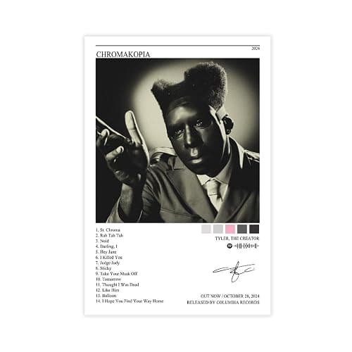 stortnate Tyler Posters The Creator Poster Chromakopia Music Album Cover Canvas Posters Bedroom Decor Landscape Office Room Decor Gift Unframe:12x18inch(30x45cm) - Image 1