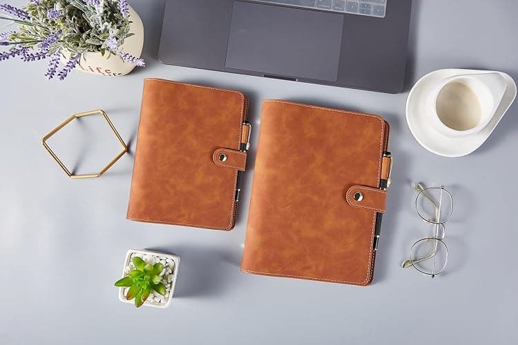 Diary 2026 Week to View A5 Refillable, Annual Monthly & Weekly Planner with Tabs, Password, Notes, Contact, UK Holiday, Pocket & Pen Loop, PU Leather Softcover, Personal Organiser, Jan.26 - Dec.26 thumbnail 2