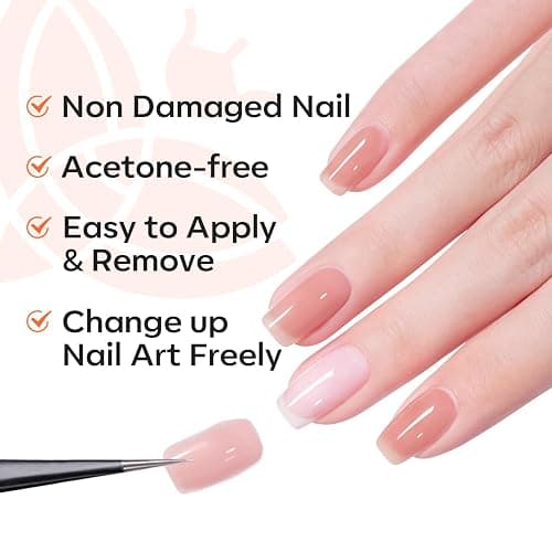 modelones Non-U V Peel off Gel Base Coat, Quick Dry Peelable Base Coat for Gel Nail Polish Easy Removal Foundation for Beginner Practice Nail Protection without Damage Thin Weak Nails, 10ml - Clear thumbnail 5