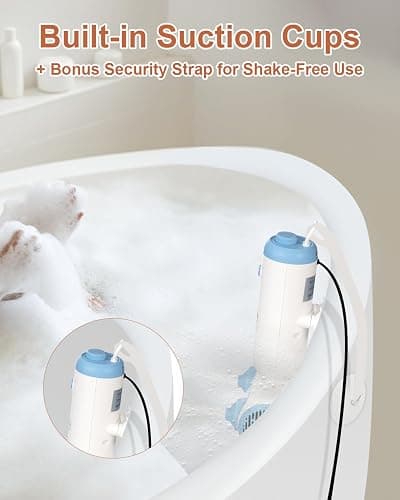 KokoSelene Bath Jets for Tub, Portable Bath Spa for Bathtub with Dual Hydro Jets, Bathtub Spa Machine Creates Soothing Bubbles for Daily Relax at Home Use (Blue) thumbnail 9