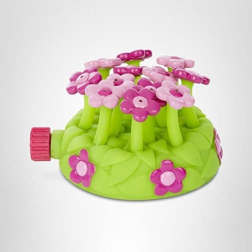 Melissa & Doug Sunny Patch Pretty Petals Flower Sprinkler Toy with Hose Attachment Toddler and Kids Outdoor Water Play Ages 3+ thumbnail 10