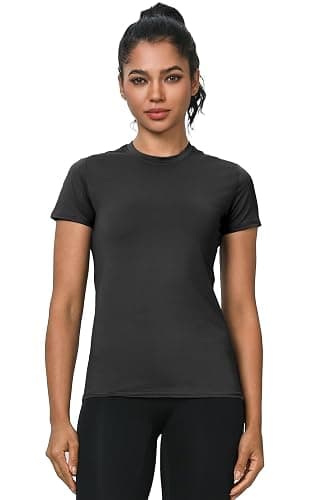 5-Pack Women's Compression Shirts Short Sleeve Workout Tops Athletic Baselayer Quick Dry Gym Yoga Running T-Shirt thumbnail 3