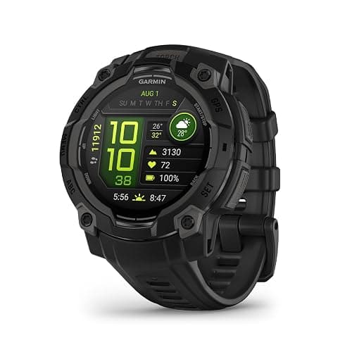 Garmin Instinct® 3 45mm, AMOLED Display, Rugged Outdoor GPS Smartwatch, Metal-Reinforced Bezel, Built-in Flashlight, Up to 18 Days of Battery Life, Black - Image 1