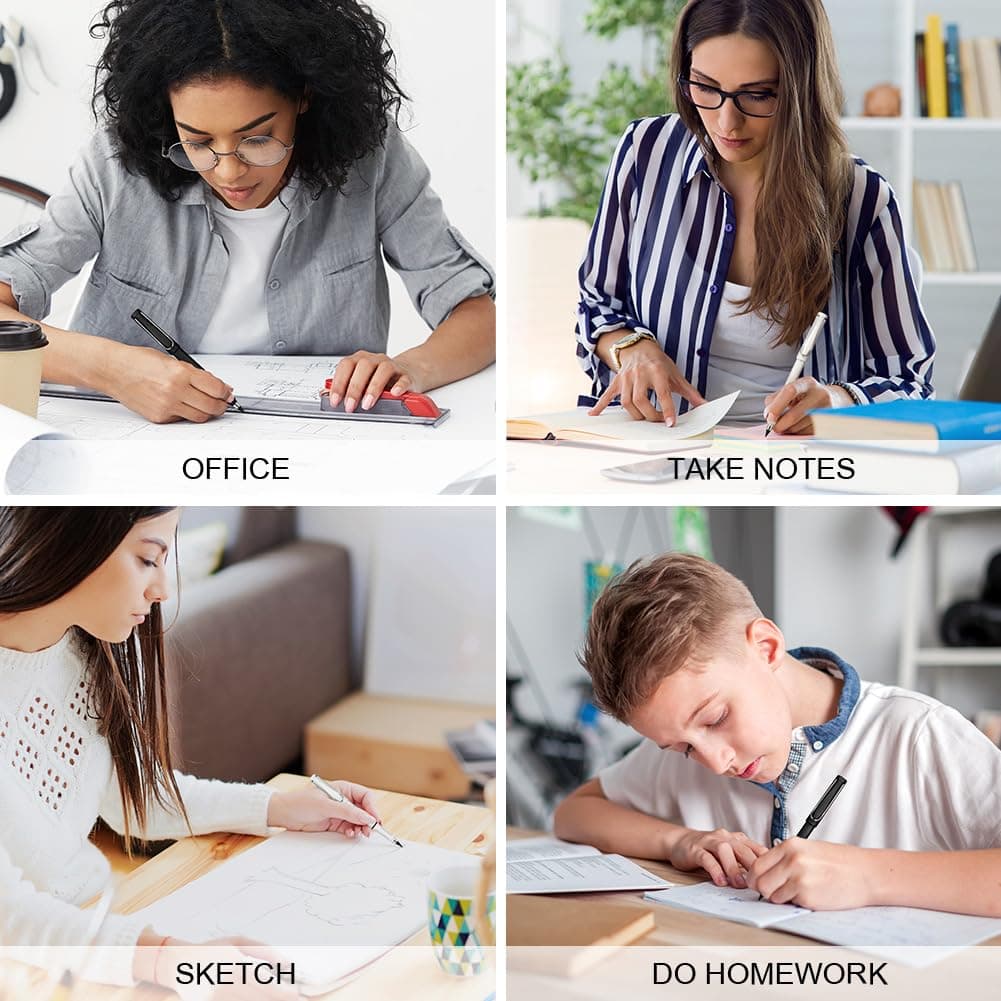 Ainiv 6pcs Ink Free Magic Pencils for Eternal Pens with Replaceable Nib, Endless Reusable Pen for Writing Drawing with Extra 8 Interchangeable Tips, School Supplies for Home Office thumbnail 7