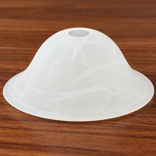 Glass Lamp Shade Replacement 12"D x 4.75"H,Lamp Shades For Floor Lamps Suitable for E26 Socket Torchiere Lamp Shade GlassShades Ceiling Fan Light Covers Ceiling Fan Globe Replacement Glass Bowl - Image 1