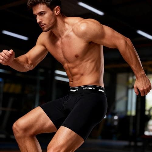 ROSTITCH Men's Boxer Briefs, Soft and Breathable Upgrade cotton men‘s underwear with Fly, Super elasticity mens underwear thumbnail 3