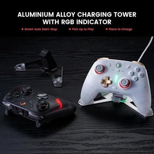 GameSir Cyclone 2 Wireless Controller - 1000Hz Polling Rate, TMR Joysticks, Hall/Micro 2-in-1 Triggers for PC/Switch/Switch 2/Android/iOS, PC Gaming Controller with Charging Dock(White) thumbnail 5