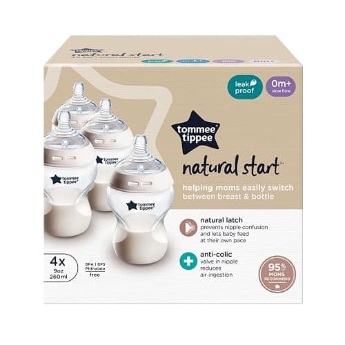 Tommee Tippee Natural Start Anti-Colic 9 oz BPA Free Baby Bottles, 0+ Months, Slow Flow Breast-Like Nipple, Self Sterilizing, Designed for Seamless Transition Between Bottle & Breast, Clear, Pack of 4 thumbnail 8