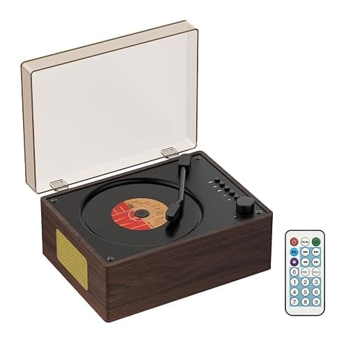 Portable CD Player with Bluetooth 5.3, Hi-Fi Speakers,3.5mm AUX, USB Playback Retro CD Player for Home(Brown) - Image 1