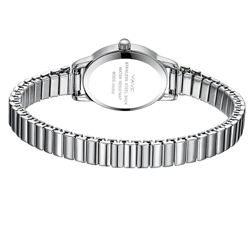 VAVC Small Gold Watches for Women,Analog Womens Watch with Stainless Steel Expansion Band,Oval Case Roman Dial,Water Resistant thumbnail 3