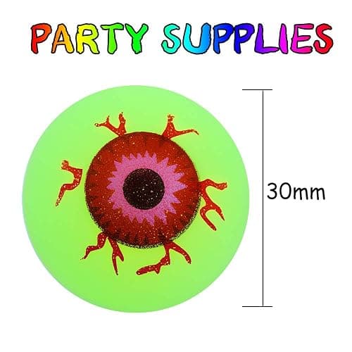 72 PCS Halloween Glow in The Dark Bouncing Balls, Party Favors Supplies | Halloween Theme Glowing Bouncy Balls, for Halloween Party Supplies, Party Favors, Trick or Treating Goodies thumbnail 2