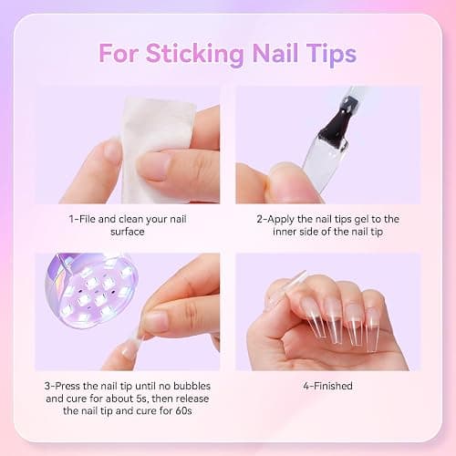 Makartt UV LED Nail Lamp - Gooseneck UV Light for Gel Nails USB 39W Cordless Flash Cure Lamp with 4 Times & Auto Sensor Nail Dryer Fast Curing Nail Art Design for Salon Home DIY (Glazed Purple) thumbnail 9