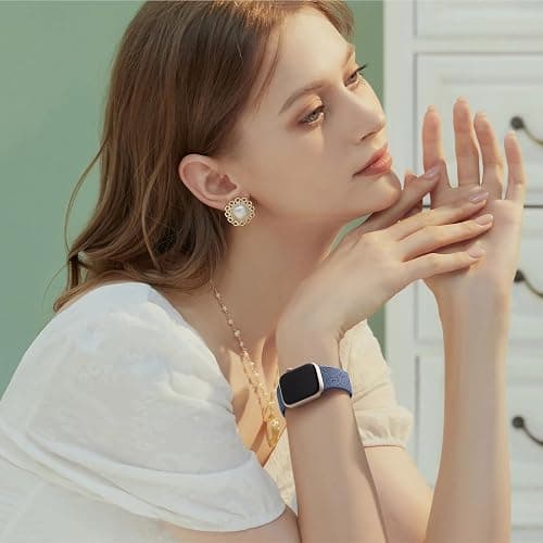 6 Pack Floral Engraved Bands Compatible with Apple Watch Strap 40mm 44mm 45mm 38mm 41mm 49mm 42mm Women, Soft Silicone Cute Flower Pattern Sport Band for iWatch Bands Ultra SE Series 9 8 7 6 5 4 3 2 1 thumbnail 7