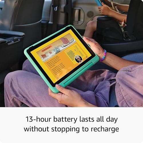 Amazon Fire HD 10 Kids Pro tablet (newest model) ages 6-12. Bright 10.1" HD screen, includes ad-free content, robust parental controls, 13-hr battery and slim case for older kids, 32 GB, Nebula thumbnail 6
