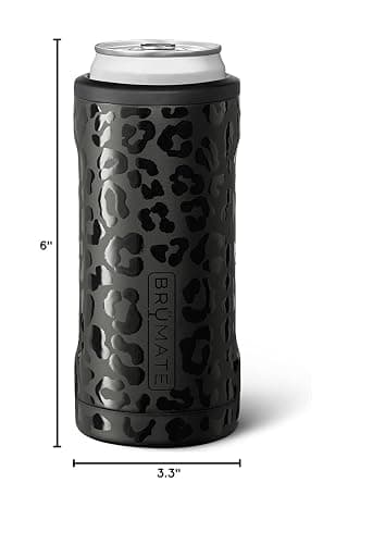 BrüMate Hopsulator Slim Can Cooler Insulated for 12oz Slim Cans | Skinny Can Insulated Stainless Steel Drink Holder for Hard Seltzer, Beer, Soda, and Energy Drinks (Onyx Leopard) thumbnail 3